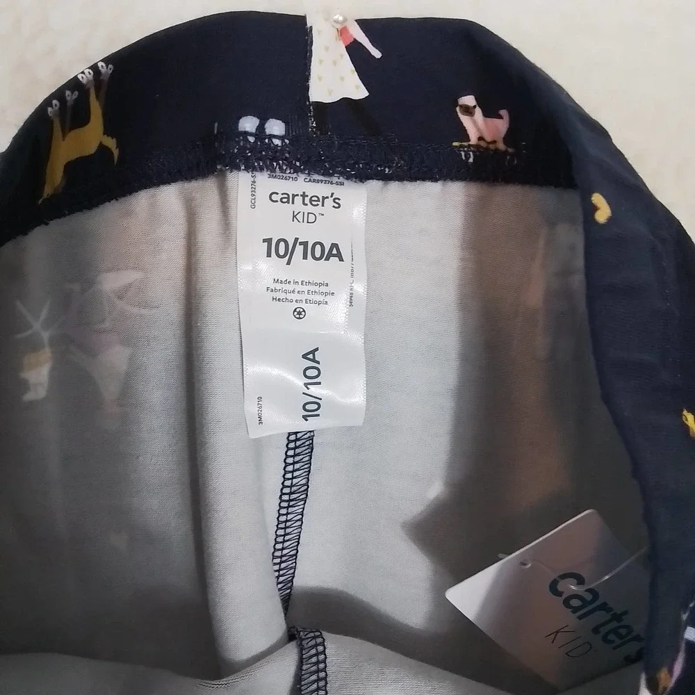 Carter's Cotton Blend‎ Leggings Size 10 Navy 